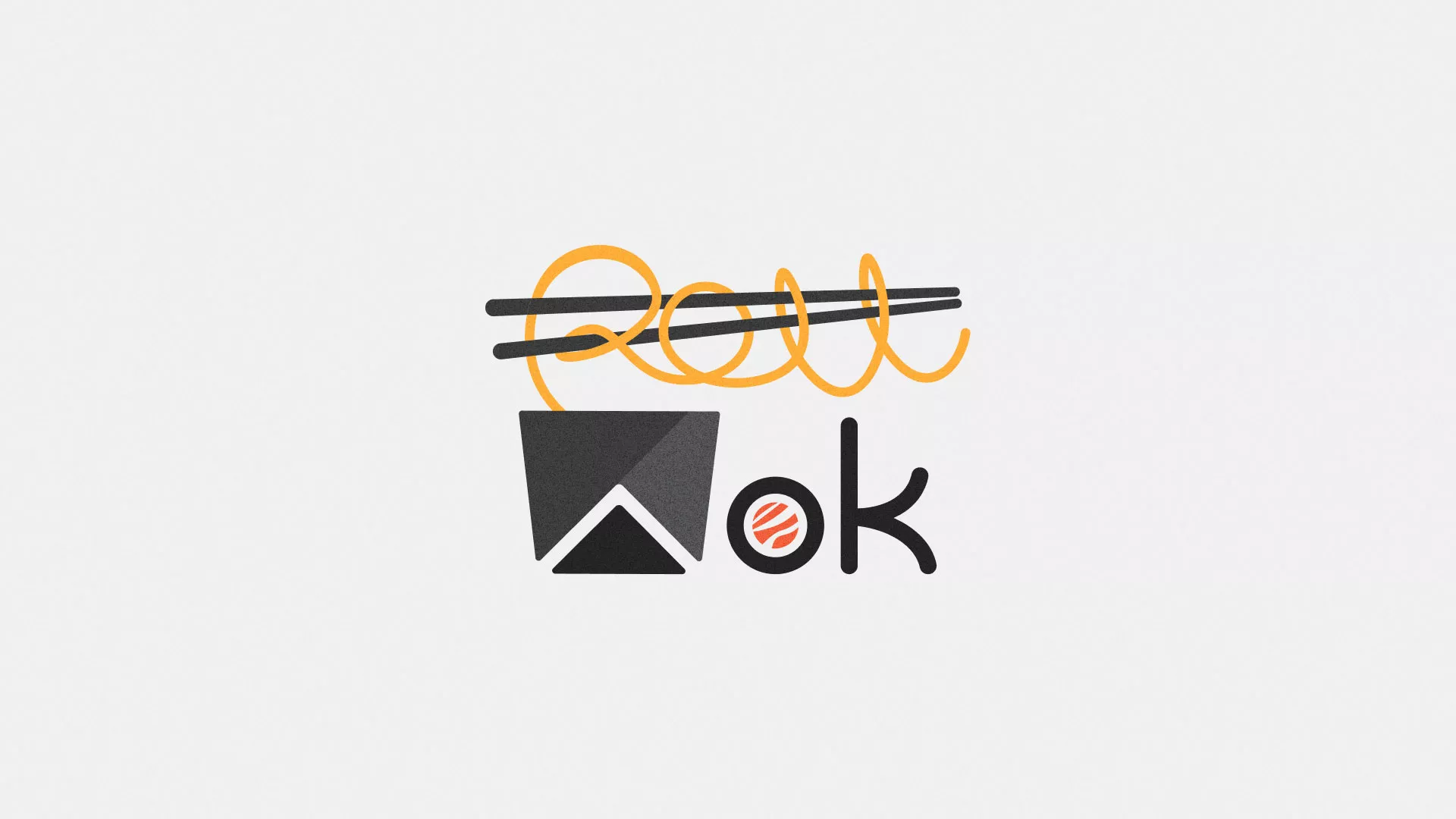 Разработка логотипа суши-бара «Roll Wok Club» в Беслане